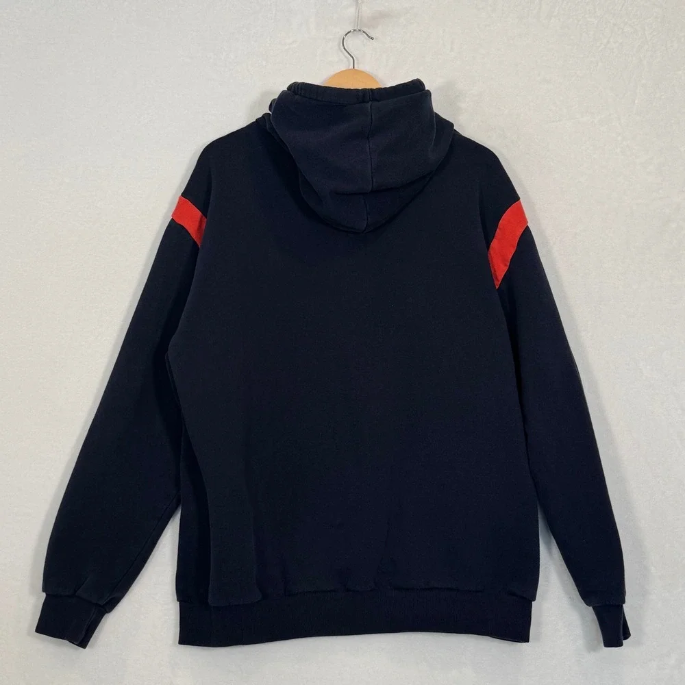 Adidas Navy Blue Colorblock Three Stripe Pullover Hoodie XL